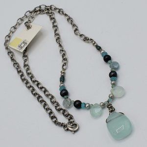 Artisan Handmade Sterling Fluorite Pearl Necklace